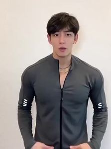 Sweat Wicking Slim Fit Elastic Athletic Zip-up Jacket