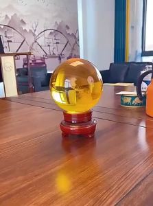BINYUE | Yellow Wealth Attracting Crystal Ball