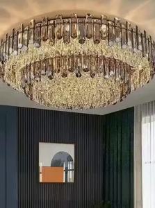 HAOJUESHIDENGSHI | Luxury Crystal Ceiling Light Modern Minimalist Luxury Round