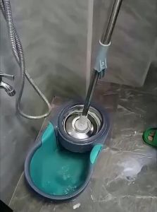 TEKANAI | Thick Rotating Stainless Steel Mop Bucket Hands-free
