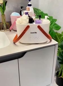 Handheld Large Capacity Plastic Bath Basket