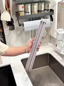TEKANAI | Foldable Drain Basket Dish Rack and Drying Mat