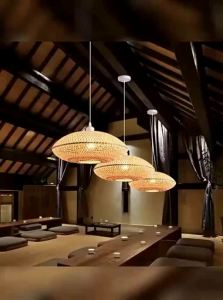 SANGEJIANGREN | Retro Bamboo Woven Lamp