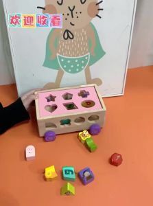 MWZ | Educational Geometry Matching Toy Intellectual Box Baby Montessori Teaching Aid Multi-Hole Cognitive Building Blocks