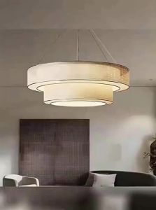 SANGEJIANGREN | New Chinese Style Round Fabric Chandelier