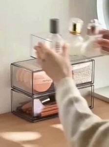 LANJIAOLUO | Drawer Style Cosmetic Skincare Makeup Brush Organizer for Vanity Tabletop