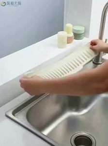 FENGHEDAHAI | Folded Edge Suction Cup Water Draining Placement Waterproof Anti-splash Mat