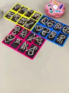 WEIBAI | Intellectual Puzzle Unlocks Rings Educational Toy Stainless Steel