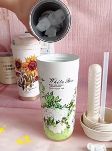 JINGZHIYU | Thermal Vacuum Tumbler Aesthetic Coffee Cup