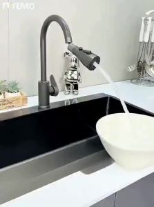 YEMO | Waterproof Extension Faucet Kitchen Sprayer with Swivel Nozzle