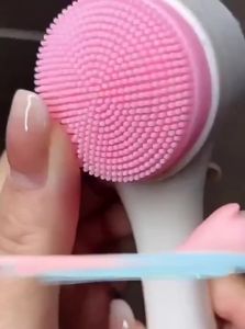 Soft Bristle Double-sided Facial Cleansing Brush Manual Pore and Blackhead Cleaner