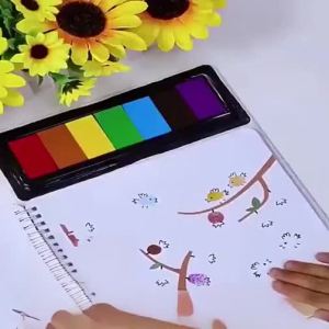 WEIBAI | Non-toxic Fun Finger Painting Paint with Stamp Book