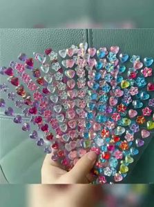 DISCO BEAR | Heart-shaped Colorful Gem Sticker