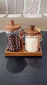 High Appearance Aesthetic Sealed Sugar Storage Container Glass Jar