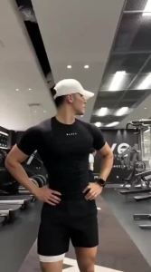 Seamless Anti-Wrinkle Compression T-Shirt High Elasticity Texture