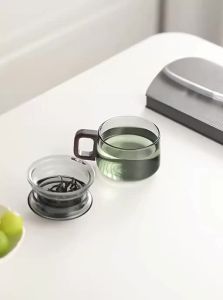 BUZHUO | Tea Infuser Glass Mug with Lid Heat Resistant