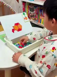 XIAOWANDOU | Educational Magnetic Tangram Puzzle for Children 3-6 Years Old