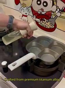 CAROTE | Non-stick Breakfast Frying Pan with Four Holes