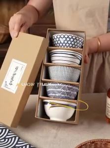 SHELI | Aesthetic Ceramic Rice Bowl Home Use Gift Set