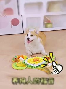 VOA | Durable Scent-Interactive Dog Toy with Snack Hiding Brain-Teasing Sound-Making Stress-Relieving and Anti-Choking Features