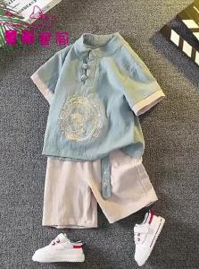XINYUTONGGE | Trang Phục Biểu Diễn Hanfu Mùa Hè Dành Cho Bé Trai Vải Linen Nhẹ