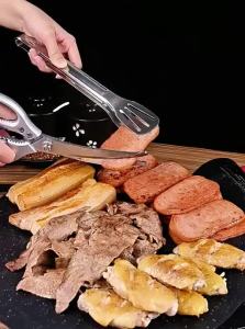 BAKULI | Commercial Kitchen Scissors for Roast Meat and Chicken Bones Long Stainless Steel