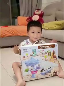 LALAPLAY | DIY Assembly Track Car & Electric Train Set for 3 Year Olds 2 Toys