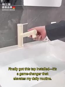 YALANDENG | Retractable Hot & Cold Water Faucet Wash Basin Tap
