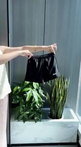 XTEP | Anti-Slippage High-Waist Concealing Abdomen Five-Inch Womens Swim Shorts