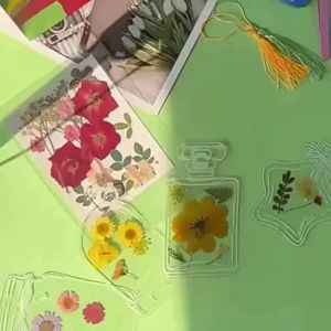 DIY Self-made Tree Leaf Transparent Bookmark