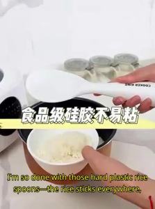 COOKER KING | Non-Stick Rice Spoon for Rice Cooker Food-Grade Silicone Plastic