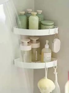LANJIAOLUO | Bathroom Triangle Corner Storage Rack No Drilling