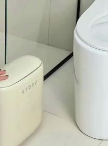 CHUMX | Aesthetic Bathroom Trash Bin Push-top Opening Narrow-gap Design