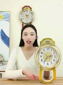 Compas | European Swinging Wall Clock Silent Light Luxury Retro