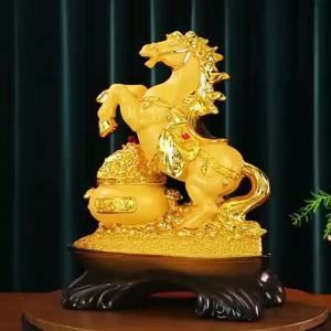 Ji Shanyuan | Lucky Wealth Gold Horse Figurine Decor