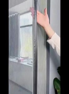 Anti-Mosquito Self-Closing Magnetic Strip Door Curtain No Drilling Installation