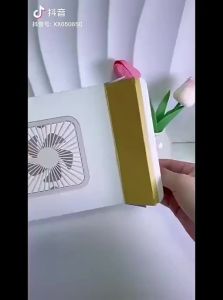 「China Plug」LINGYUE | Portable Quiet High-Power Mini Desk Fan USB Charging