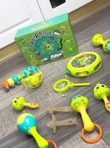 BABYSHOME | Infant Rattle Toy 0-1 Years Old Educational Baby Toy 3-6 Months Old Grip Training