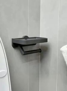 MOSHANG | Wall-mounted Creamy Style Suction Cup Toilet Paper Holder