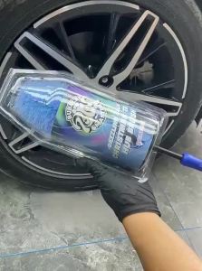 QUJIA | Car Wheel Hub Cleaning Brush with Long Handle and Soft Bristles