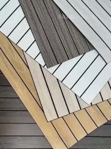 TAISEN | Self-adhesive 3D Grid Wooden Finish Protective Wall Panel Waterproof and Moistureproof