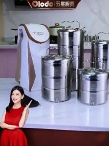 Olodo | Food Grade Stainless Steel Insulated Lunch Box Multi-layer Partition Large Capacity