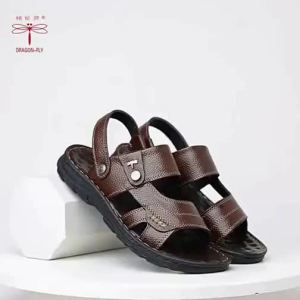 DRAGON-FLY | Genuine Leather Sandals For Middle-aged And Elderly Men Soft Bottom