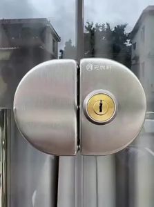 WUJUWEI | Theft Prevention No-Drilling Sliding Glass Door Lock Stainless Steel Circular