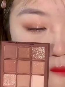 MONLEYTA | Warm Brown Matte Orange-Brown Shimmer Sparkle Eyeshadow Palette 9 Colors