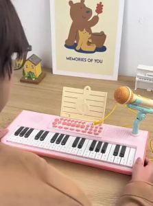 BABYSHOME | Beginner 37-Key Electronic Piano with Microphone for Kids