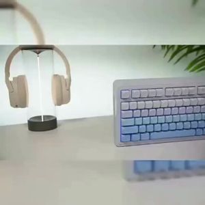 AULA | Wireless Bluetooth Dual Mode Gaming Office Silent Keyboard Side-Carved Gradient Keys Display Screen