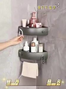 youqin | Corner Mounting Drill-free Bathroom Shelf