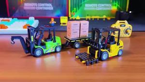LIWAN | Mini Desktop RC Simulation Construction Vehicle Bluetooth 1:64 Alloy Forklift
