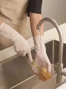 FURENJILI | Durable Disposable Long Thick Oil-Resistant Gloves for Cleaning
